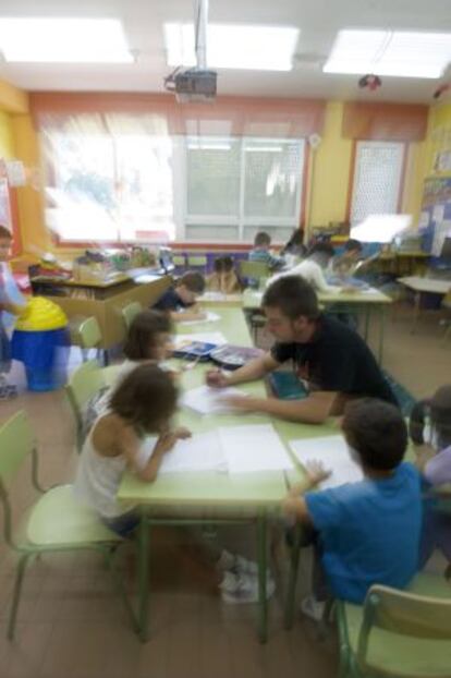 Los alumnos del centro de educación infantil de Vilariño de Conso.
