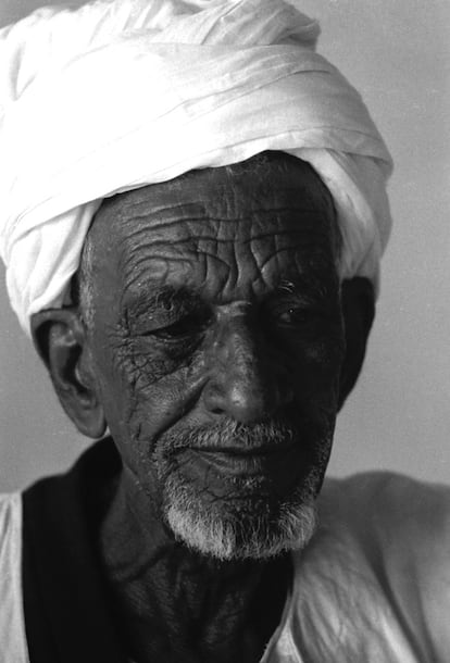 Retrato de un anciano de Abu Simbel El Sharq, poblado desaparecido tras la construcción del lago Nasser.