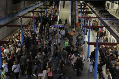 El metro durante la huelga de julio de 2010.