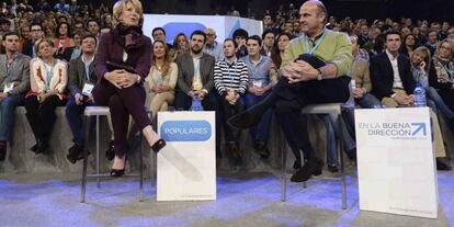 Aguirre y De Guindos, en la convención del PP.