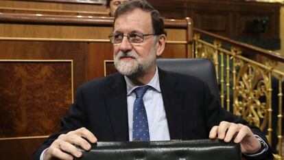 Mariano Rajoy, este miércoles en el Congreso.