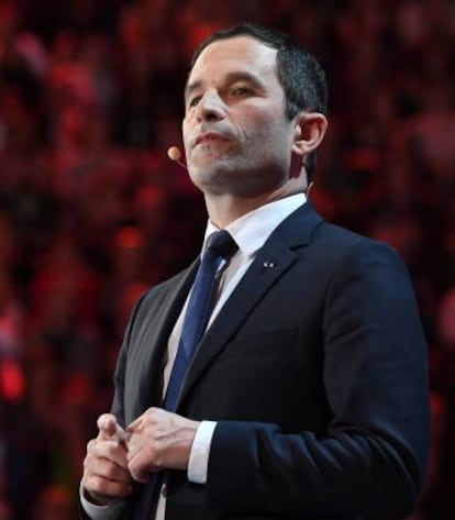 Benoît Hamon, este domingo en París.