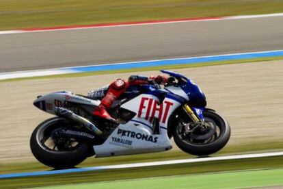 Jorge Lorenzo durante el Gran Premio de Holanda.