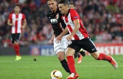 Aduriz en el partido contra el Augsburgo el jueves pasado.