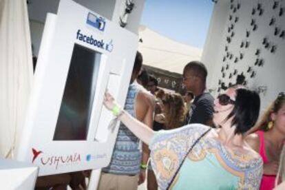 El dispositivo de pago con huella dactilar del hotel Ushuaia, en Ibiza.