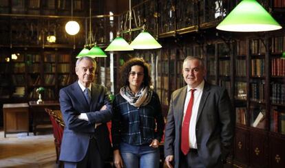 De izquierda a derecha, Manuel Díaz-Rubio, Mar Sacristán y Josep Basora.