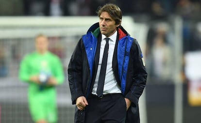 Antonio Conte, tras la derrota contra Alemania en el amistoso de marzo.