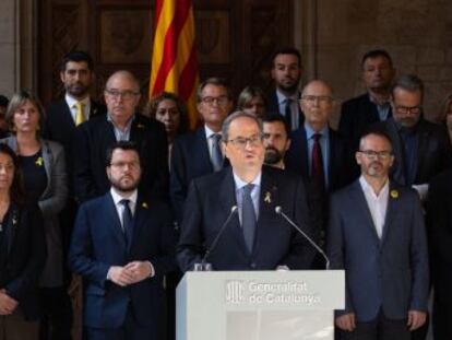 Junts per Catalunya y Esquerra se enfrentan por la condena a los actos violentos y la actuación de los Mossos