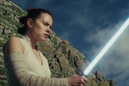 Daisy Ridley como Rey en 'Star Wars'.