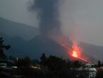 Lava is seen from El Paso following the eruption of a volcano on the Canary Island of La Palma, Spain, September 27, 2021. REUTERS/Jon Nazca