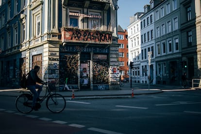 Barrio donde est la casa familiar del canciller alemn, Olaf Scholz, en Hamburgo.