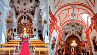 A la izquierda, fotografía de la ermita del Mirón de Soria antes de la restauración. Y a la derecha, el aspecto tras llevar a cabo los trabajos. Imágenes cedidas por la Organización Soria Patrimonio.