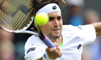 Ferrer, durante su partido con Alund.