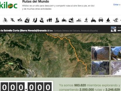 Wikiloc llega a los dos millones de excursiones