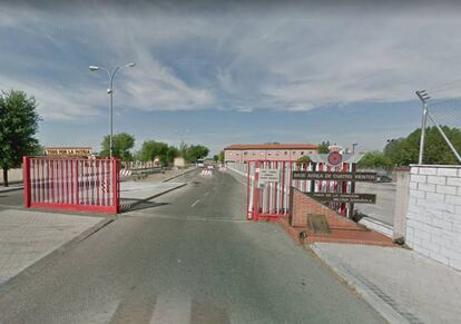 Entrada a la Base Aérea de Cuatro Vientos, en Madrid.