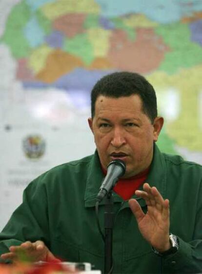 Hugo Chávez, el jueves en Miraflores.