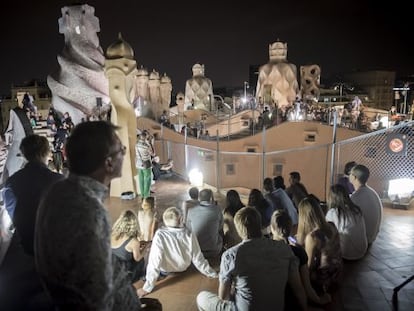 Uno de los conciertos estivales en la azotea de la Pedrera