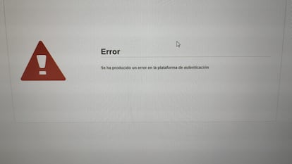Captura de pantalla de un abogado al intentar entrar en Lexnet