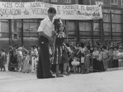 Fiestas de San Juan, en una imagen histórica cedida por la Asociación Vecinal Pinos Retiro Sur.