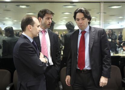 Percival Manglano (derecha) en el Consejo de Política Fiscal y Financiera del 6 de marzo.