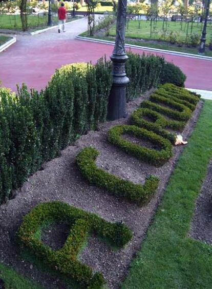 Jardines de la ciudad de A Coruña, donde aparece el topónimo de la ciudad