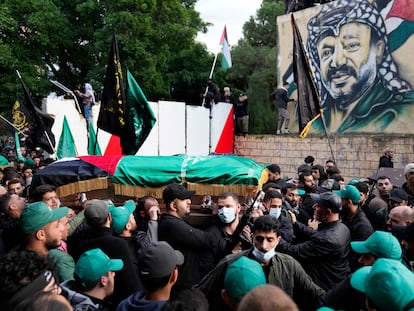 Funeral en Beirut de Saleh al Aruri