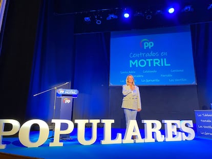 La alcaldesa de Motril, Luisa García Chamorro, durante su elección como presidenta del PP de ese municipio el pasado 8 de octubre. / PP