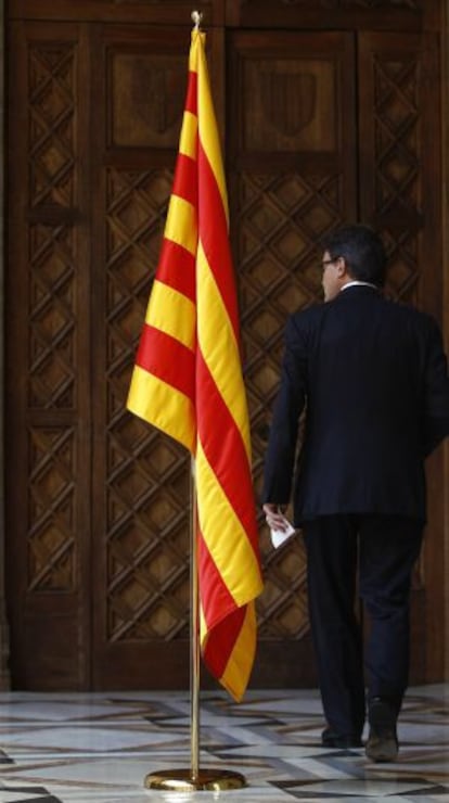 Artur Mas, ayer en el Palau de la Generalitat.