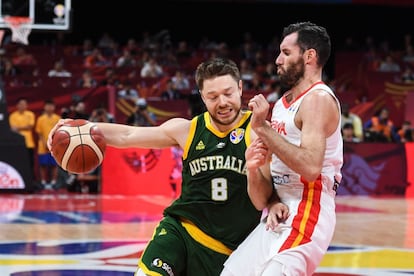 Matthew Dellavedova y Rudy Fernández, durante el partido.