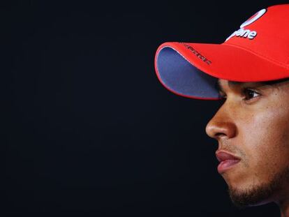 Lewis Hamilton, en el circuito de Monza.