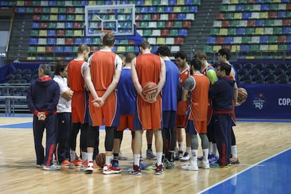 Entrenamiento del Obradoiro, el lunes en A Coruña