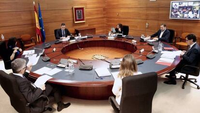 Reunión del Consejo de Ministros el pasado domingo en La Moncloa.