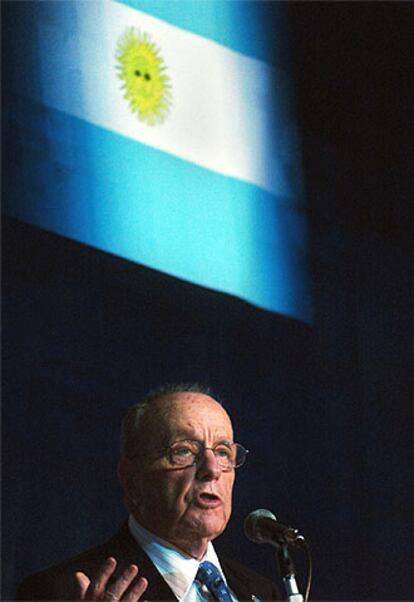 El presidente de la Xunta de Galicia, Manuel Fraga, ayer en Buenos Aires.