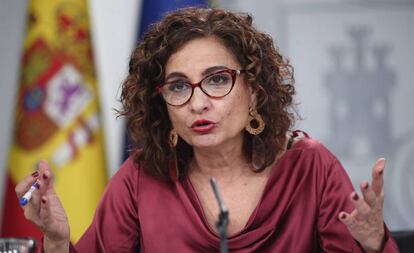 La portavoz del Gobierno, María Jesús Montero, en rueda de prensa tras el Consejo de Ministros del pasado martes.