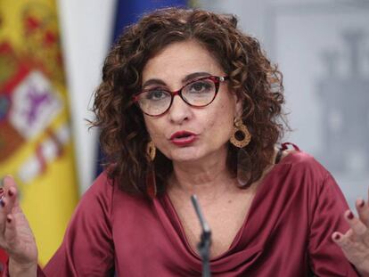 La portavoz del Gobierno, María Jesús Montero, en rueda de prensa tras el Consejo de Ministros del pasado martes.