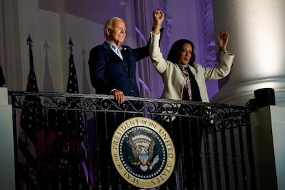 El presidente Joe Biden y la vicepresidenta Kamala Harris, durante la celebración del día de la Independencia, el pasado 4 de julio, en Washington.