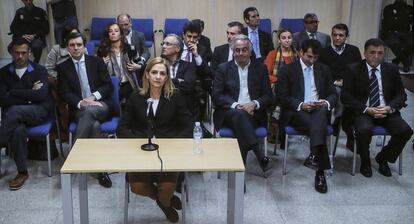Cristina de Borbón declara en el juicio por el caso Nóos celebrado en la Escuela Balear de la Administración Pública (EBAP), en Palma de Mallorca.