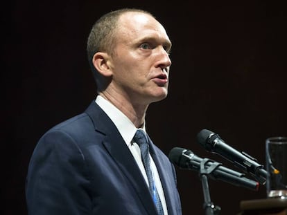 Carter Page, el pasado julio en una conferencia en Mosc&uacute;