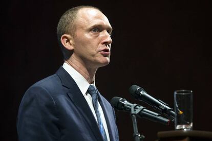 Carter Page, el pasado julio en una conferencia en Mosc&uacute;