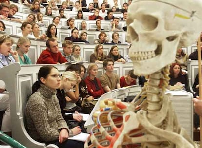 Estudiantes de Medicina, en la universidad alemana.