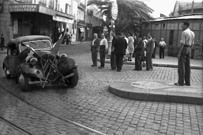 Moment de celebració de l'alliberament, el 20 d'agost del 1944.