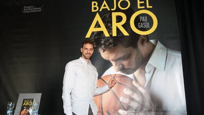 Pau Gasol en la presentación de su libro 'Bajo el aro' este miércoles en Madrid
 
 