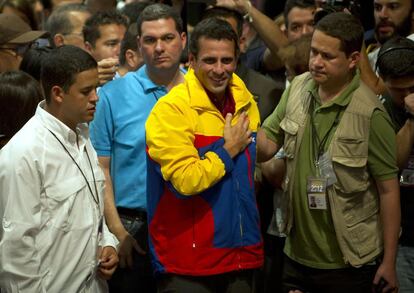Capriles, tras reconocer su derrota.