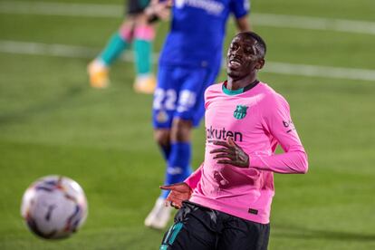 Dembélé, durante el encuentro ante el Getafe este sábado.