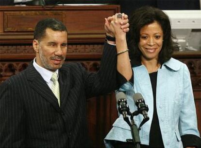 David Paterson, nuevo gobernador de Nueva York, junto a su esposa, Michelle Paige.