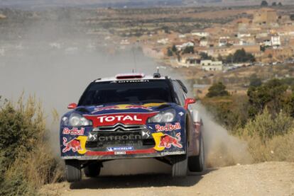 El francés Sebastian Loeb, durante la segunda jornada del Rally de Catalunya.