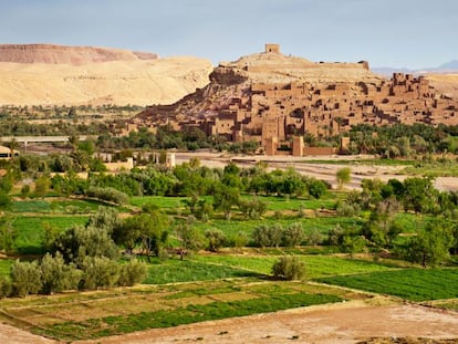 Ouarzazate al sur de la cordillera del Atlas, en Marruecos.