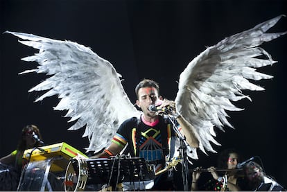 Sufjan Stevens, ayer durante su concierto en el Festival Primavera Sound.