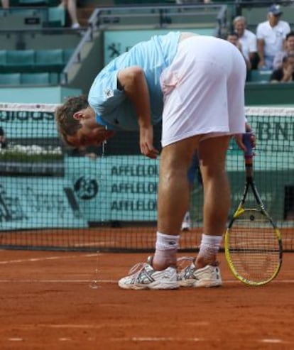 Richard Gasquet vomita