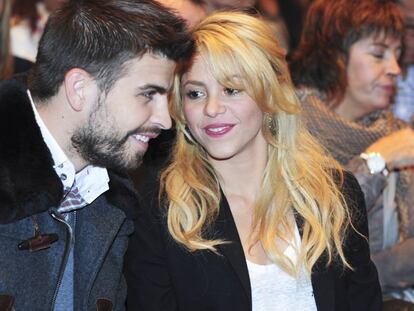 Gerard Piqué y Shakira, en Barcelona, en 2011.